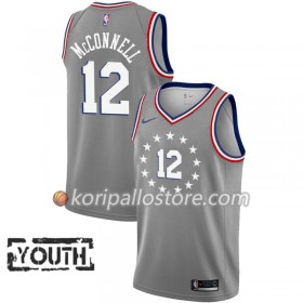 Philadelphia 76ers T.J. McConnell 12 2018-19 Nike City Edition Harmaa Lasten Pelipaidat Swingman